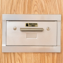 Skylt Ingen reklam, tack Guld 30 x 100mm Ingen reklam