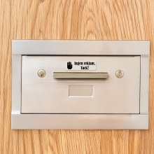 Skylt Till Brevlåda Ingen reklam, tack! - Vit - 30 x 100mm