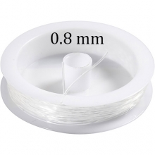 Elastisk Smyckestråd 0,8 mm Transparent 10 meter Elastiskt Snöre Tråd