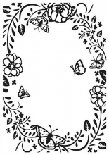 Embossingfolder Nellie Snellen - Flowers & Butterflies