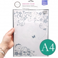 Embossing Folder A4 - Butterfly Scroll - Vaessen