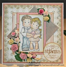 Stämpel EZ-Monterad Inkido Stjärna Rund till scrapbooking, pyssel och hobby