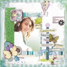 Papper Bo Bunny Enchanted Garden Scrapbooking