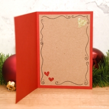 Tips på Enkelt Julkort - Glittrande Julkulor - Beskrivning Julpyssel