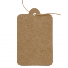 Prisetikett Tags 25x40 mm Brun 100 st Prisetiketter