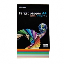 Färgat Papper A4 250 ark 80g Under 170 gram