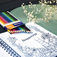 Färgpennor Basfärger 12 st till scrapbooking, pyssel och hobby