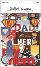 Die Cuts Ruby Rock-It Father 45 Delar Chipboard