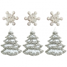 Figurknappar Buttons Galore - Christmas - White Christmas