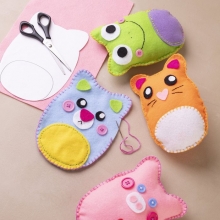 Hobbyfilt 20x30 cm 24 ark Vårfärger till scrapbooking, pyssel och hobby