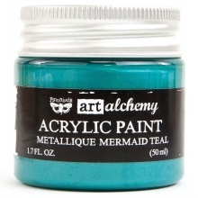 Finnabair Alchemy Acrylic Paint - Metallique Mermaid Teal