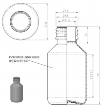 PET Flaska med Kork 100 ml - 1 st - Pharma Veral