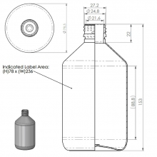 PET Flaska med Kork 500 ml - Pharma Veral