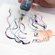 Jane Davenport INKredible fine line bottles x2 Flaska Burk Sprayflaska Pipett