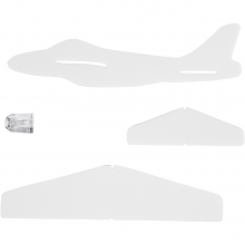 Flygplan av skumplast 19x17,5 cm 2 st Drake Frisbee