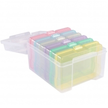 Förvaringsbox - Transparenta Pastellfärger - 21 x 18,5 cm