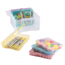 Förvaringsbox - Transparenta Pastellfärger - 21 x 18,5 cm