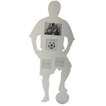 Collageram Fotbollsspelare Vit 72 cm hög Julpyssel