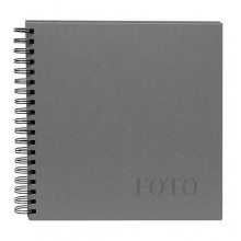 Spiral FOTO Album 31x33 Grå Fotoalbum till scrapbooking, pyssel och hobby