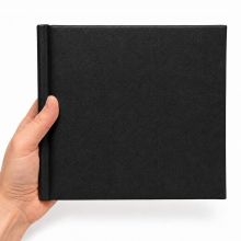 Fotoalbum 17x20 cm - För 100 bilder - Svart Omslag - Vita Sidor