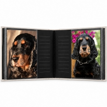 Fotoalbum 17x20 cm - För 100 bilder - Vitt Omslag - Svarta Sidor