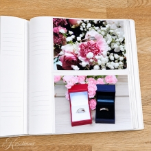 Fotoalbum 23x25 cm - För 200 bilder - Svart Omslag - Vita Sidor