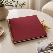 Fotoalbum Spiralbundet - 31,5 cm - Bordeaux - 30 sidor