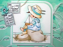 Stämpel EZ-Monterad Friends & Family Mini Posage Stamps Whimsy Påskstämpel Påskdies