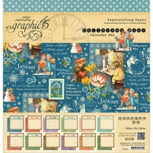 Paper Pad 12x12 Graphic45 Childrens Hour Calendar Graphic 45