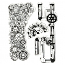 Clearstamps Stamperia - Gardens of Time - Tubes and Clocks