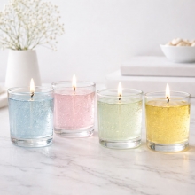 Ljusgelé Kerax - För ca 8 st Geléljus - 800 g - Inkl. veke och metallbotten