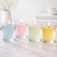 Värmeljushållare Glas 4 st H: 6,5 cm Ljushållare