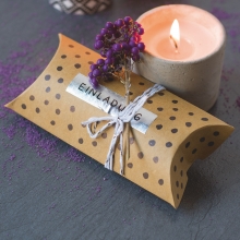 Presentask Pillow Box - 6 st - Natur - 10,5 cm