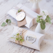 Presentask Pillow Box - 6 st - Pärlemo - 12,5 cm