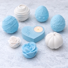 Silikonform Ljusformar - Ägg Design 2 - H: 7 cm