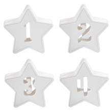 Silikonform Adventsstjärnor 4 st - 10x10 cm - Gjutform
