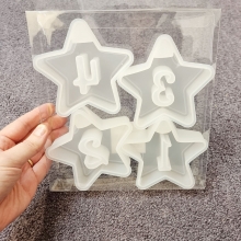 Silikonform Adventsstjärnor 4 st - 10x10 cm - Gjutform