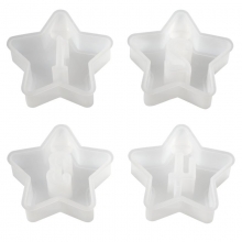 Silikonform Adventsstjärnor 4 st - 10x10 cm - Gjutform