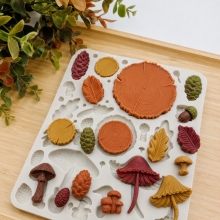 Silicon Mould A5 - Stamperia Golden Harmony - Wood and Mushrooms