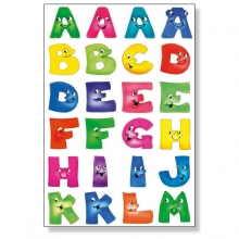 Herma Etikett Alfabet A-Z 2 ark st Glada Bokstäver Siffror Klistermärken