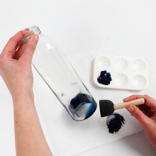 Glasfärg Tips Målad Vattenflaska Inspiration Färg
