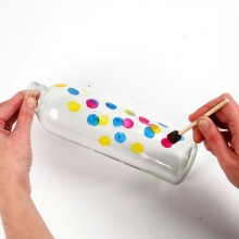Glasfärg Tips Målad Vattenflaska Inspiration Färg