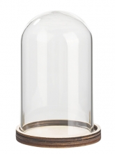 Glaskupa med träbotten 7,5x12 cm 5,5x8,5 Glaskupor Glaskupol