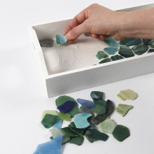 Glasmosaik - 3 kg - Halvtransparent Mixade Färger