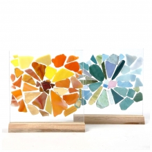 Glasmosaik - 3 kg - Halvtransparent Mixade Färger