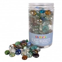 Glasnuggets Glasmosaik 17-19 mm - Mixade Färger - 200 st