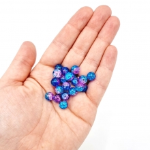 Glaspärlor 8 mm - Sparkle Unicorn - 20 st