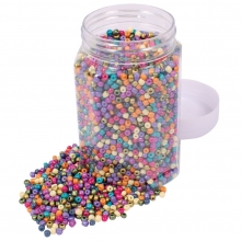 Seed Beads Glaspärlor 5mm - 500 g - Pastell