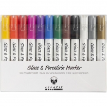 Glas- och porslinstusch Mixade Färger 12 st