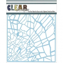 Schablon Clear Scraps 6”x6” Shattered Glass Schabloner